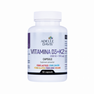 Vitamina D3+K2, 60 capsule