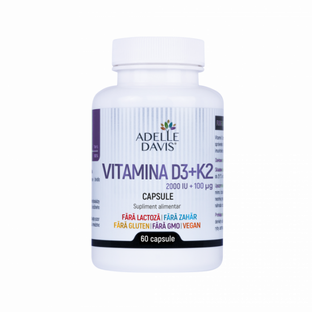 Vitamina D3+K2, 60 capsule